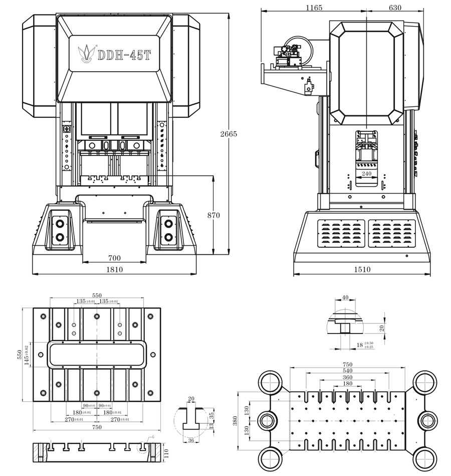 龍門高速沖床設計圖紙